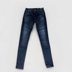 Ag Los Angeles Adriano Goldschmied Farrah High-Rise Skinny Dark Blue Denim